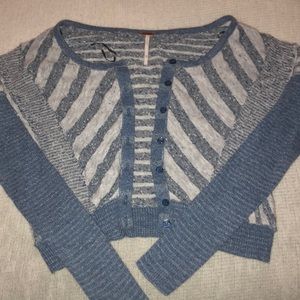 Free People Button Up Sweater (cropped)